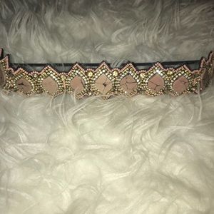 Pink pewter headband